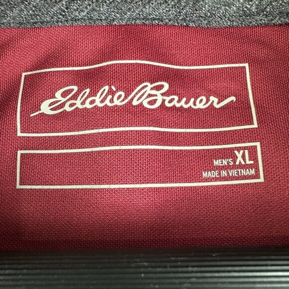 Eddie Bauer Polo Shirt Men XL Muted Red Short Sleeve Button Neck Freedry - Picture 4 of 7